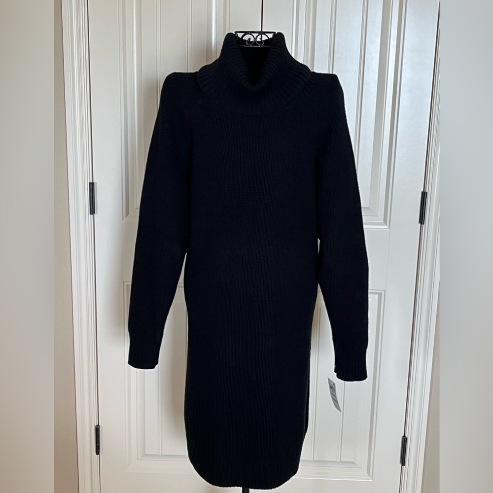 INC International Concepts Sweater dress, Black, Sz L, NWT